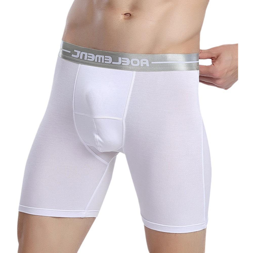 Aokuansu Men's Long Sport Boxer Briefs - Anti-Friction, Plus Size, For Running