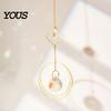 Sun Catcher Pendant Faux Crystal Suncatcher, Colorful Prisms Window Hanging Catcher, Moon Suncatcher Rainbow Maker Chain for Garden Home Decor Star