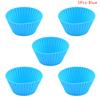 5Pcs Round Silicone Mold Cupcake Muffin Cup Baking Egg Tart Pudding Jelly Cookies Mold Reusable Diy Tool