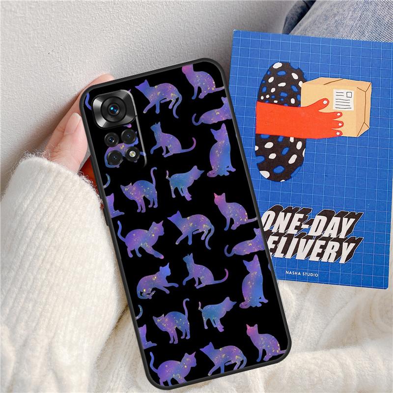 Space Happy Cats Funda For Xiaomi Redmi Note 11 9 10 12 13 14 Pro 9S 10S 11S 12S Redmi 13C 10C 12C 14C Case