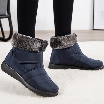 Botas Femininas Pelúcia Quente Botins para Neve Impermeáveis Botas Mujer Botas de Inverno Tendência Botins Femininos Sapatos de Inverno Femininos