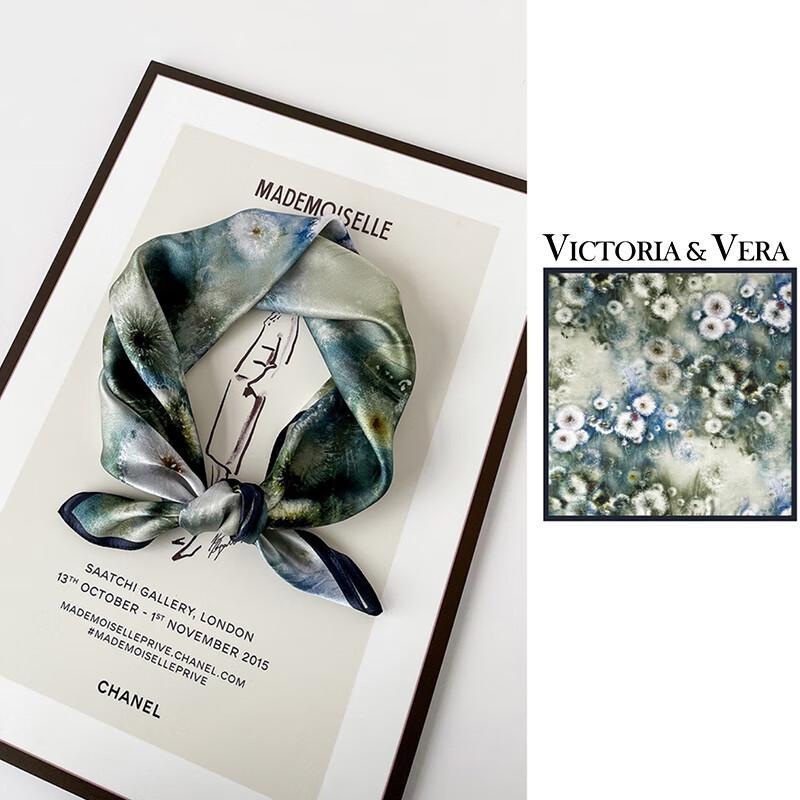 VICTORIA&VERA Spring/Summer Retro Mulberry Silk Printed Scarf