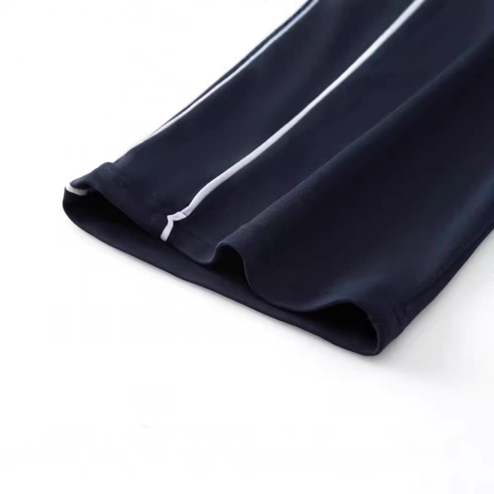 Unisex pruhované volné tepláky - Módní, prodyšné a ležérní kalhoty s rovnými nohavicemi