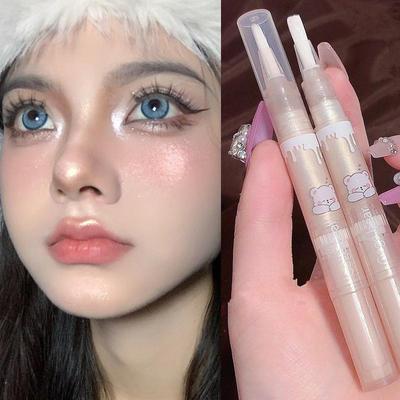 Voděodolný lesklý diamantový zvýrazňovač pero na oční make-up Voděodolný perleťový bílý rozjasňující tekuté oční linky Silkworm Shadow