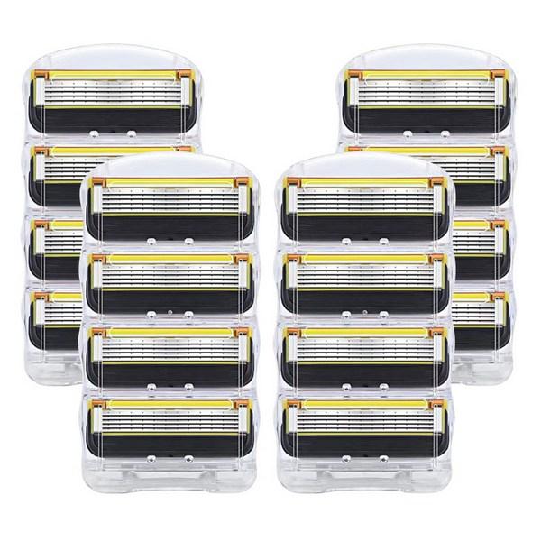

Living Max Level Gillette Compatible Razor Blade Fusion ProShield 4 Pack Set Total of 16 pieces ,Korean razor blade