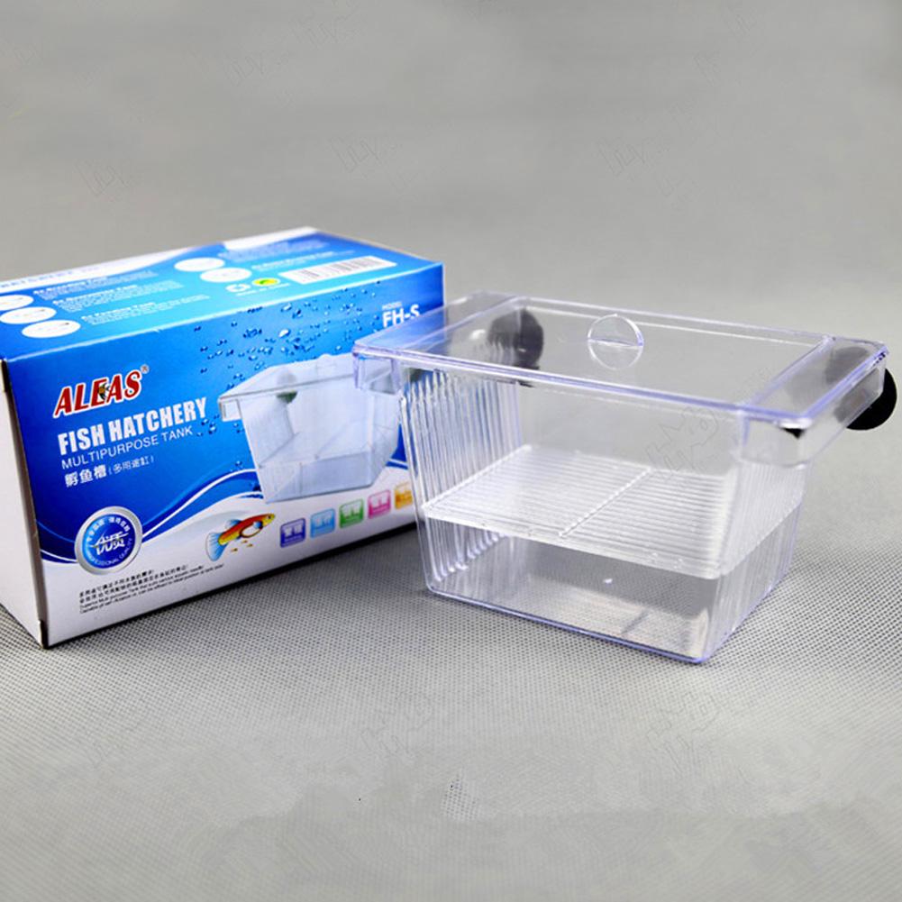Aquarium Fish Breeding Isolation Box Fish Hatchery Acrylic Divider Fish Incubator Holder Hanging Fish Tank Breeder Isolation Box