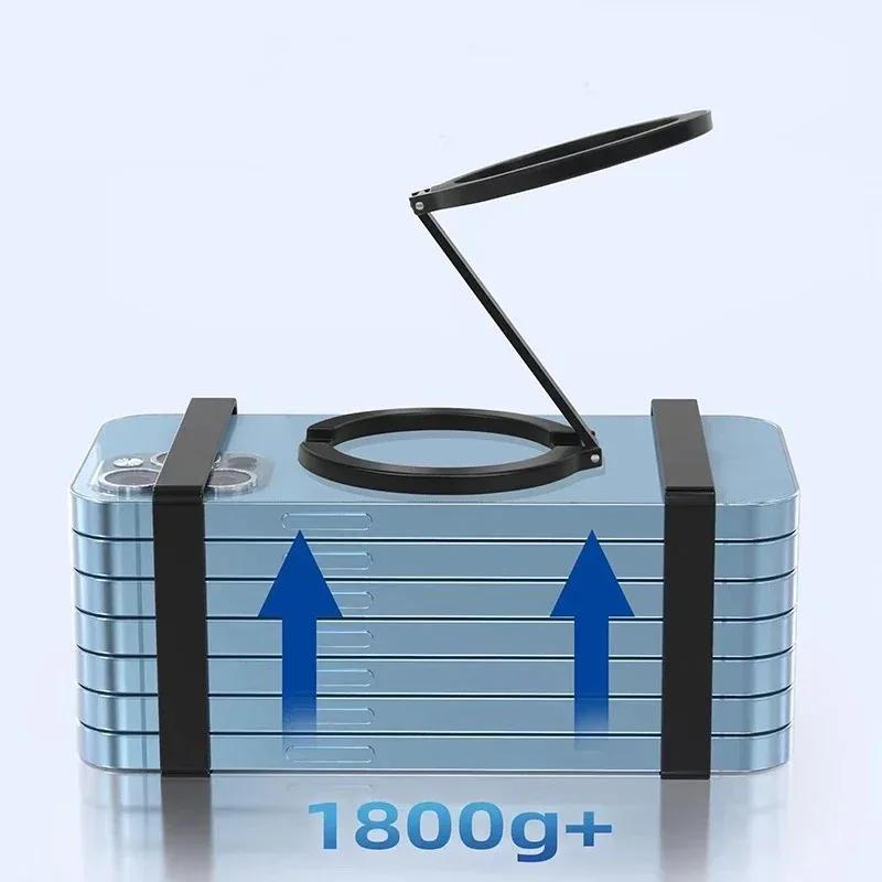 Mobile Phone Strong Magnetic Holder for Magsafe Double-sided Magnet Stand Portable Folding Ring Bracket for Xiaomi iPhone 14 15