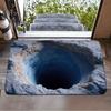 Floor Mat 3D Optical Illusion Realistic Hole Effect Door Mat Interactive Pet Toy Mat