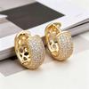 High-End Luxury Copper Zirconia Ear Cuff Hoop Earrings for Women