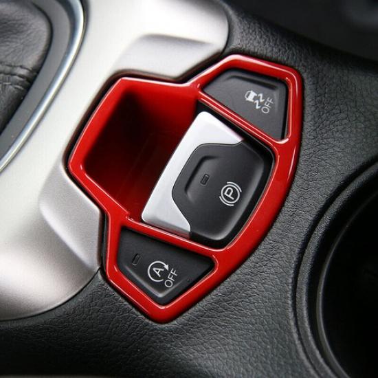 Car Hand Brake Lever Strip Cover Trim 1PCS For Jeep Compass 2017- Bright Red