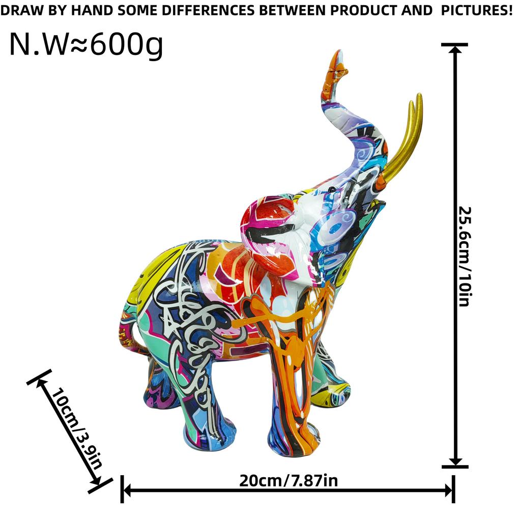 European and American Creative Colorful Elephant Ornaments Home Living Room Wine Cabinet Entrance Decoration Decoration Resin Crafts