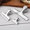 3PCS Stainless Steel Bag Clipsf For Food Heavy Duty Metal Silver Food Clips Office Paper Clamps Air Tight Seal Snack Clips 2