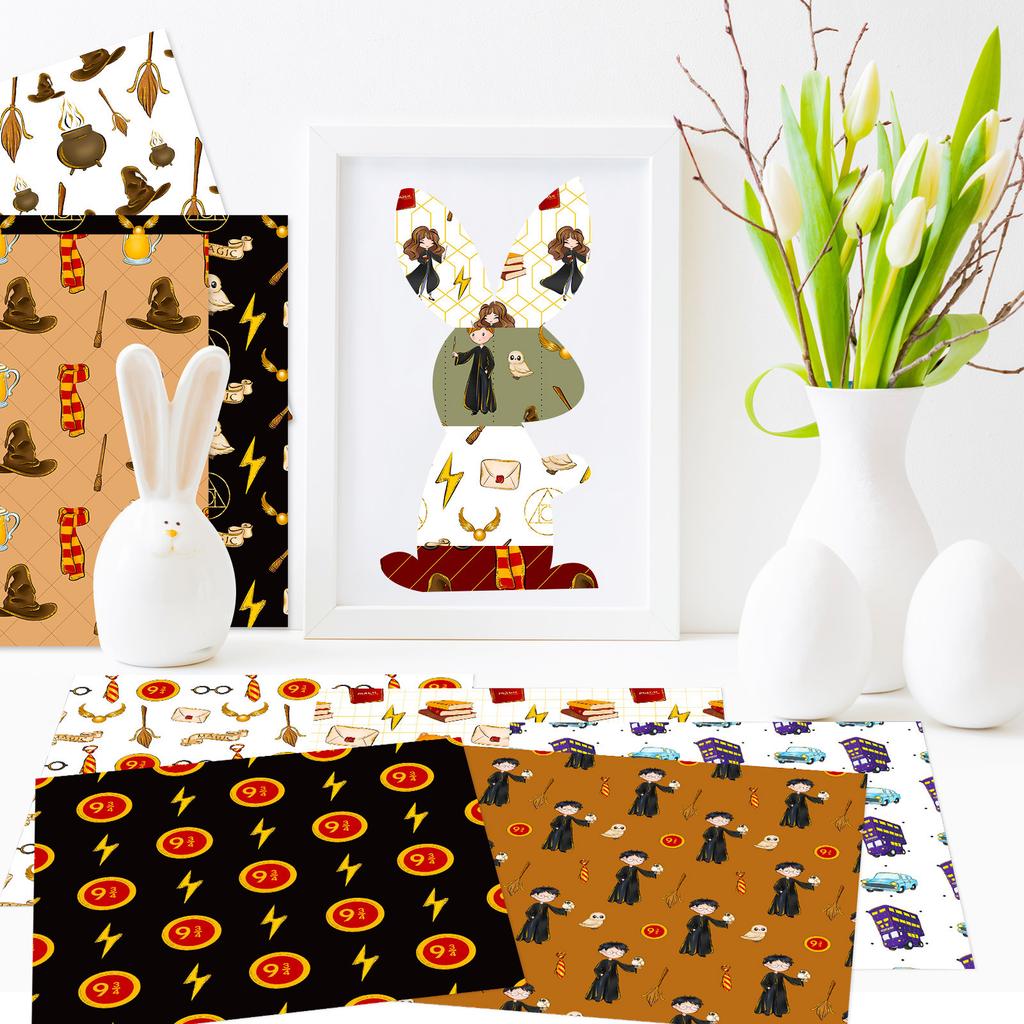 12 Sheets/Pack Material Package Hand Account Background Paper Square 6 Inch Diy Album Background Paper Kindergarten Handmade