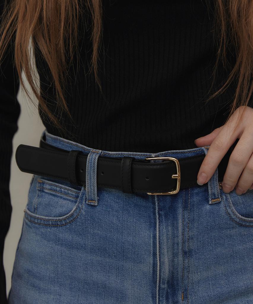 Tatiana Bt8035 Chic Pipe Buckle Cowhide Belt 30Mm 6 Colors