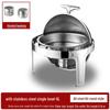 Gold-Plated Stainless Steel Buffet Warmer with Full Lid and Visible Insulation