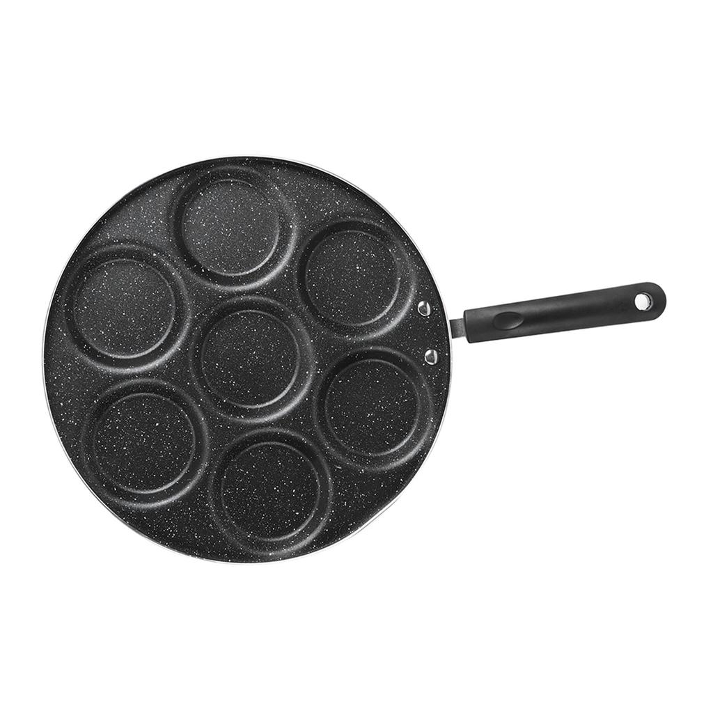 7 Holes Frying Pan Non Stick Fried Eggs Cooking Pan Burger Mold Household Kitchen Cookware Non Stick Frying Pan Kitchen Supplies