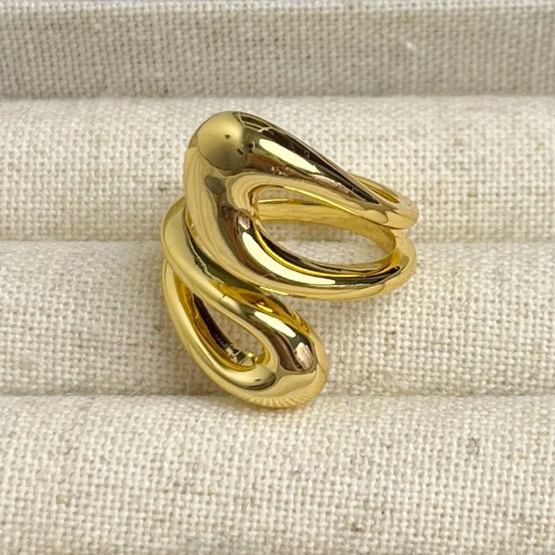 

Cold Wind Shaped Cross Female Best Selling Open Ring Gold Adjustable opening
