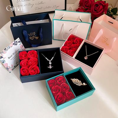 Rose Jewelry Set Box Internet Celebrity Design Sense Storage Box Jewelry Maintenance Identification