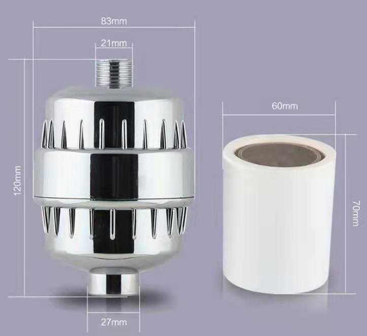 25 Seviyeli Banyo Suyu Kalite Filtresi, Duş Suyu Arıtma Cihazı, Artık Klor Giderimi, Duş Filtresi