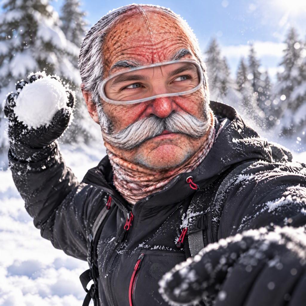 Volledig Gezicht Winter Balaclava Grappig Realistisch Ski Masker, Ademend Acryl En Modal Cadeaus Balaclava, Winddichte Hoofddeksel voor Buitenfeesten Fotografie