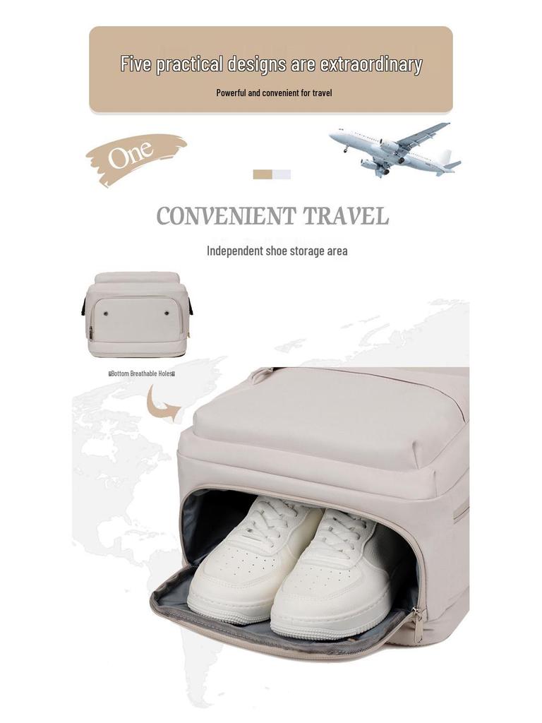 Business-Laptop-Rucksack mit großer Kapazität, Schuhfach, Trocken-/Nass-Trennung, für Outdoor-Reisen & Pendeln