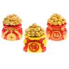 Fortunate Resin Chinese Money Bag Prosperity Figurine for Desk Home Wealth and Fortune Decor