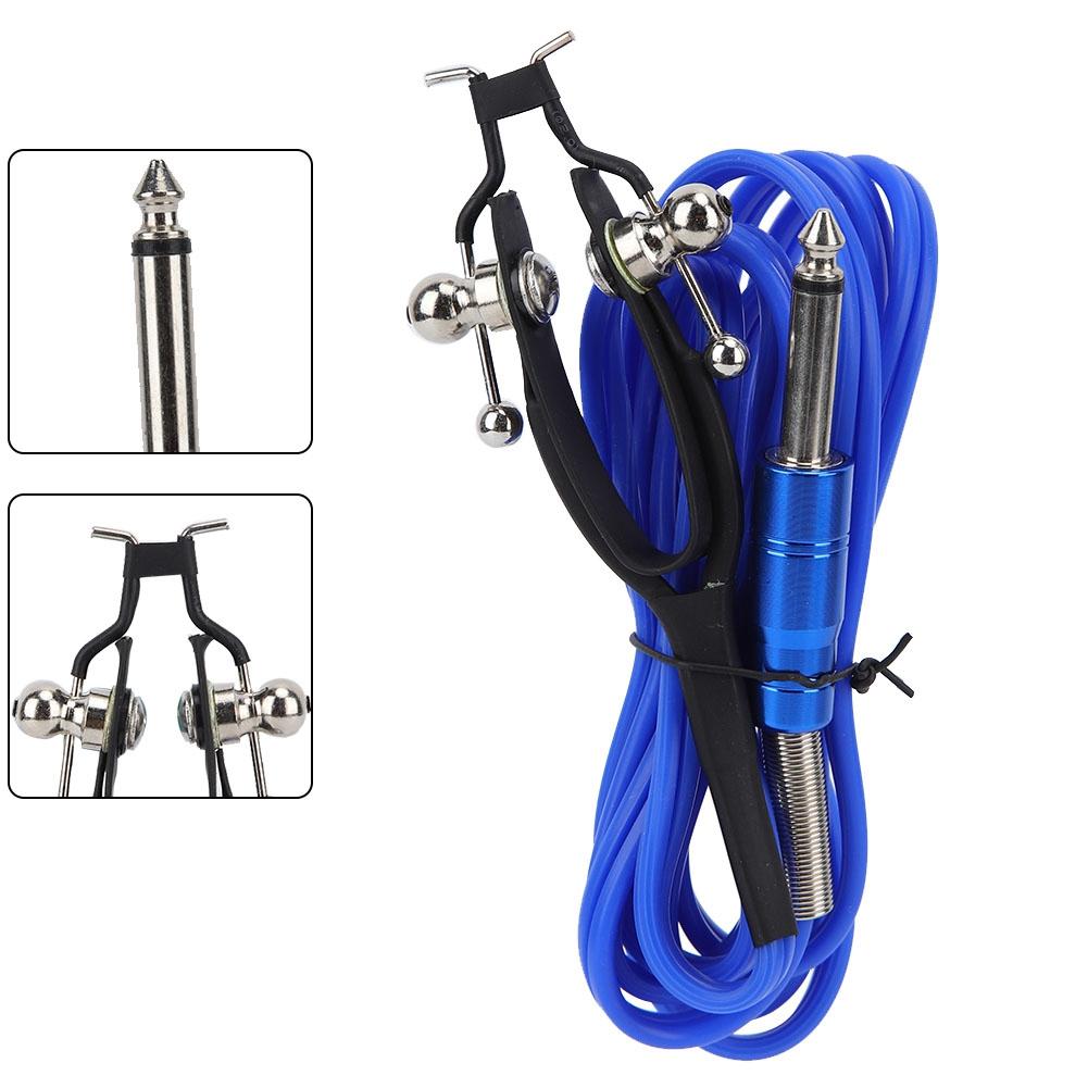 1.8m Tattoo Power Supply Silicone Clip Cord Tattoo Hook Line for Tattoo Machine (Blue)