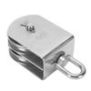 M100 Heavy Duty Double Wheel Rotating Lifting Pulley Block Stainless Steel for 3 8 Inch Rope