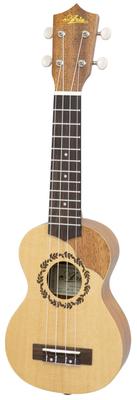 Special Order Model Soprano Ukulele with Bone Nut Strings Case AU-1S Laser-cut/Pickguard & Saddle/Aquila [Soft Included]