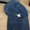 Cartoon Goose With Knife Embroidered Baseball Cap Soft Casual For Women Men Spring Summer Wide Brim Sun Hat