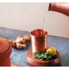 Pure Copper Hammered Tumbler 300ml | Ayurvedic Drinking Glass for Water | Traditional Handcrafted Copper Utensil – 2Pcs Set