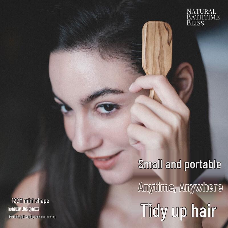 KRRAMEL Mini Olive Wood Massage Comb Standard Size