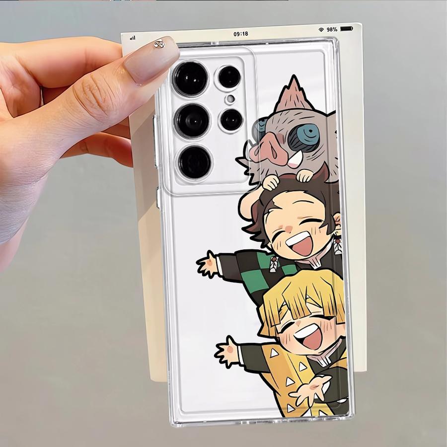 Phone Cover Case for Samsung Galaxy S26 Note 20 Ultra 10 S23 Ultra S25 Edge S21 S20 Plus S24 S22 FE D-Demon S-Slayer