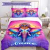 Elephant99 Customize Your Name Bedding Set Breathable Duvet Cover With Pillowcases Decorative Bed Linen For Bedroom Home Decoration Birthday Gift
