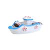 Micro Landscape Blue Boat Model Small Fishing Boat Ornament Sail Boat Figurine  Children's Room
