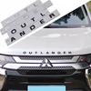 Auto 3D ABS Buchstaben Logo Aufkleber Für Mitsubishi OUTLANDER Auto Front Motorhaube Alphabet Emblem Abzeichen Styling Aufkleber