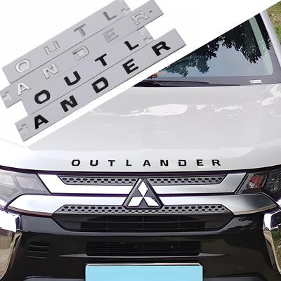 Car 3D ABS Car Front Hood Outlander Logo Stickers Label For Lancer Pajero ASX Outlander Eclipse Galant Mirage Triton