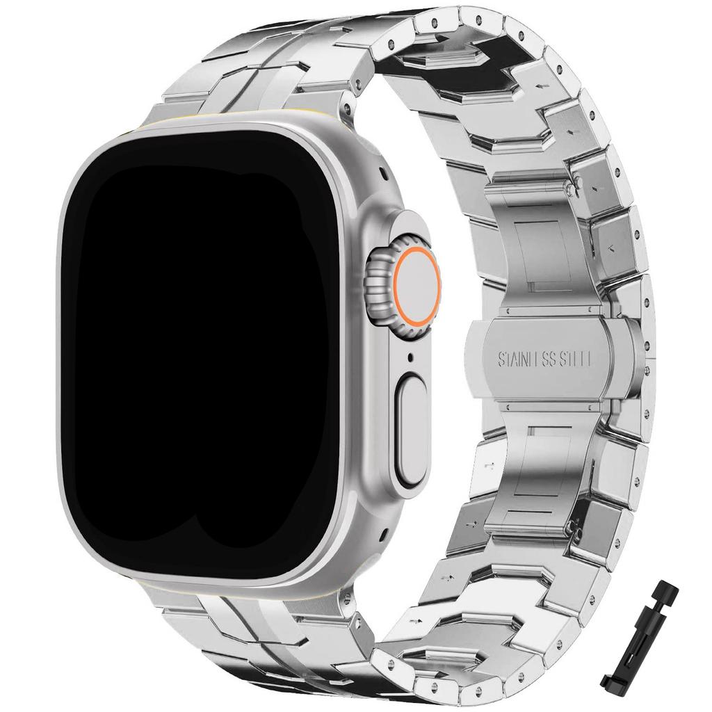 Stainless Steel Strap for Apple Watch Band 49mm 46mm 44mm 42mm 41mm 40mm Metal Bracelet for IWatch 11 10 9 8 7 6 5 SE Ultra 3