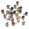 10pcs Stainless Steel Birthstones 6mm Zircon Charms Pendants Rhinestone Crystal Beads for Necklace Bracelet Jewelry Making DIY