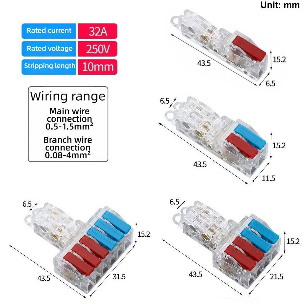 New Mini Quick Terminal Block T type Universal Fast Connector Wiring Connector Electrical