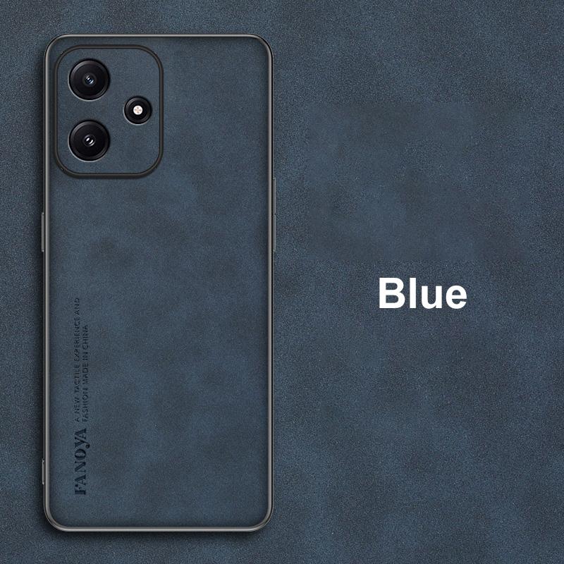For Poco M6 Pro 5G Case Luxury PU Leather Phone Case For Xiaomi Redmi 12 5G Back Cover Silicone Shockproof Full Protection Coque