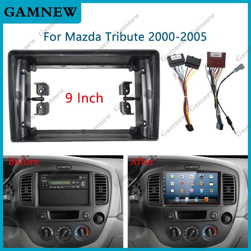 9 Inch Car Frame Fascia Adapter For Mazda Tribute 2000-2005 Android Radio Dash Fitting Panel Kit