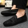 2025 New Men Casual Shoes Luxury Embroidery Men Loafers Light Comfortable Driving Shoes Fashion Party Shoes for Men Flats 39-46