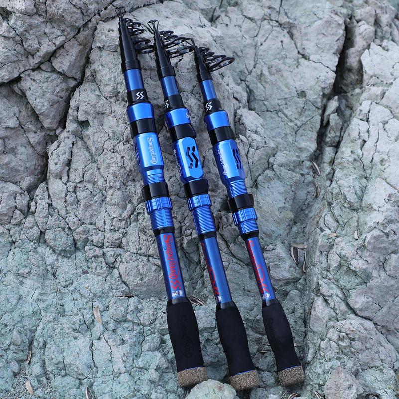 SOUGAYILANG Teleskopický naviják na rybářský prut Combo Fibber Rybářský prut Gear Sea Outdoor pro Vara De Pesca