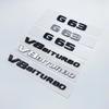 Flat Letters G63 G65 V8 Biturbo V12 Biturbo Emblem for Mercedes Benz AMG W463 Car Side Fender Trunk Nameplate Logo Sticker