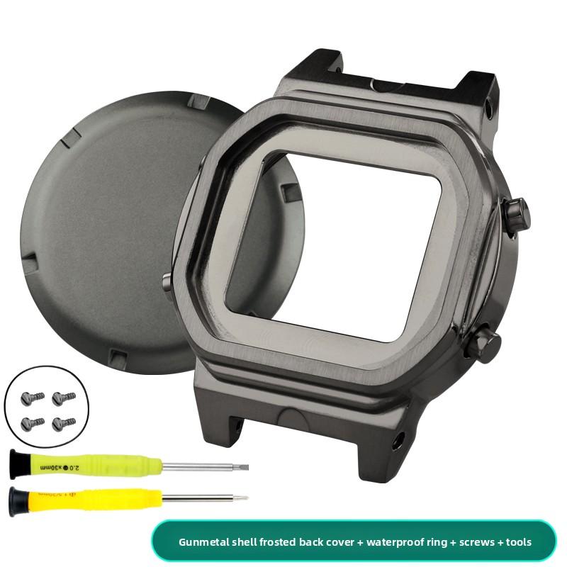Kit Mod DW5600 Per Casio DW-5600 Guscio Interno Metallico Coperchio Posteriore Vite Anello Impermeabile Lunetta Movimento Acciaio Inossidabile Parti di Ricambio
