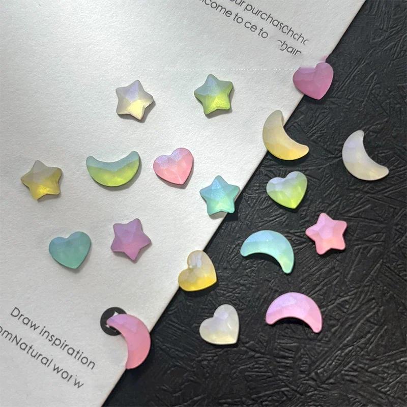 Luxusné Časti na Nechty Love Star Moon Živicové Krištáľové Manikúra Plochá Zadná Strana Kamienky Nechty Accesorios Potreby Dekorácie Prívesky