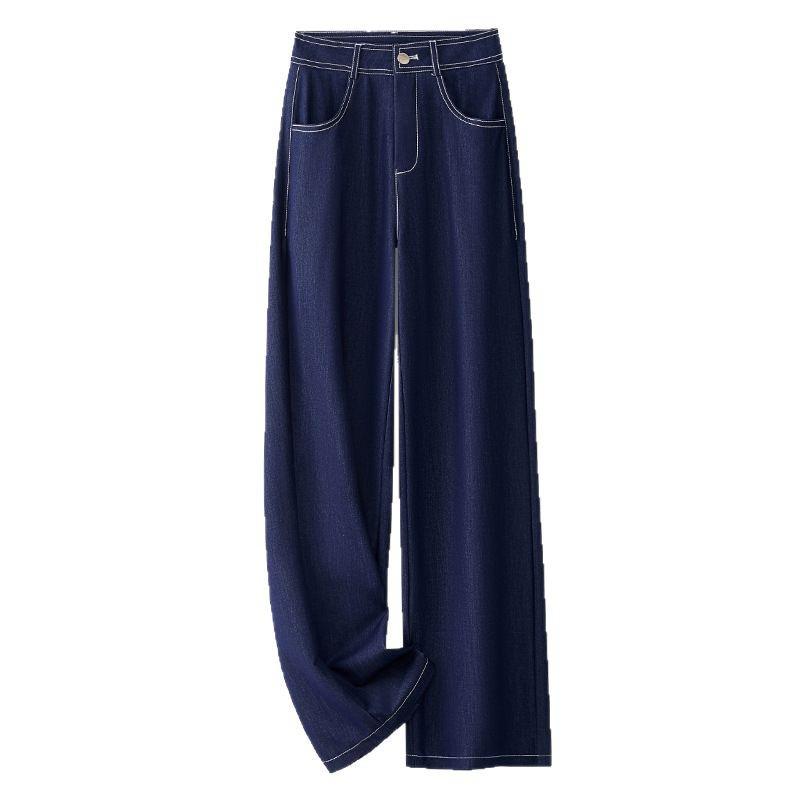 Women's Summer 2025 Ice Silk Tencel Jeans: New Loose, Slimming, Wide-Leg and Straight-Leg Styles