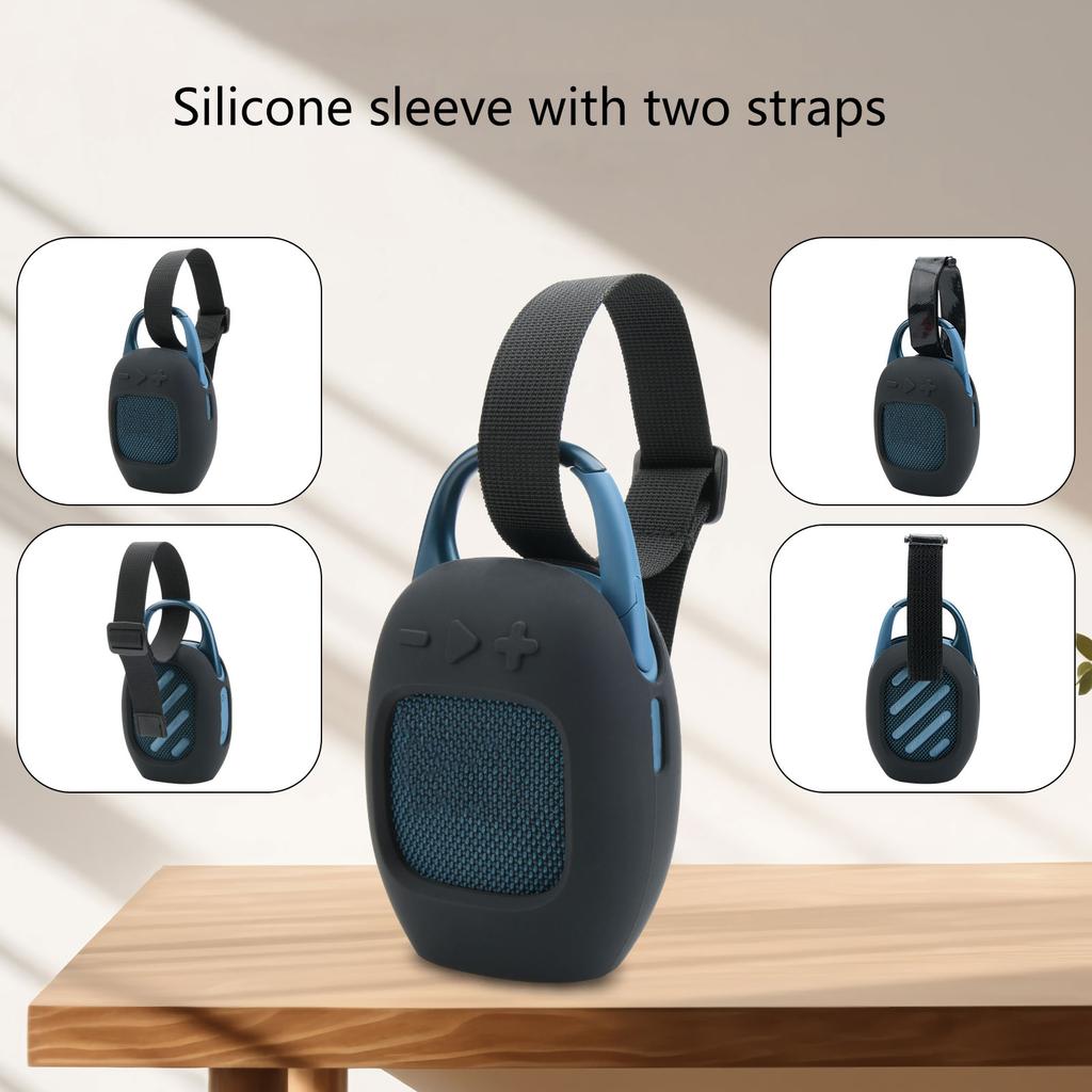 Schokbestendige Siliconen Reisetui voor JBL Clip 5 Draagbare Bluetooth-compatibele Luidspreker met Karabijnhaak Beschermende Skin