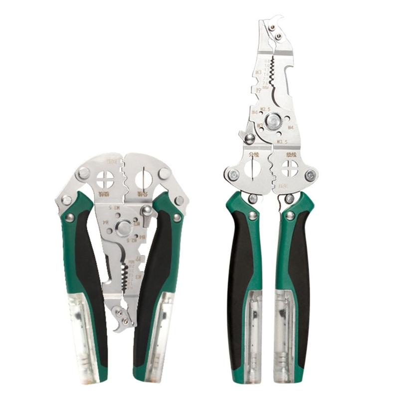 Wire Stripping Plier with Electricity Measurement Electrician Plier 11 In 1 Multifunctional Wire Stripping Plier